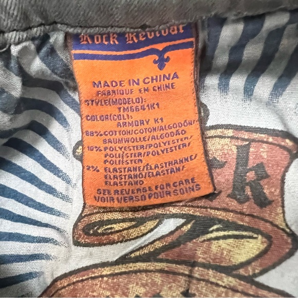 Rock Revival Men’s Jeans Size 42 Armory Biker Distressed Embroidered NWT - Picture 10 of 14